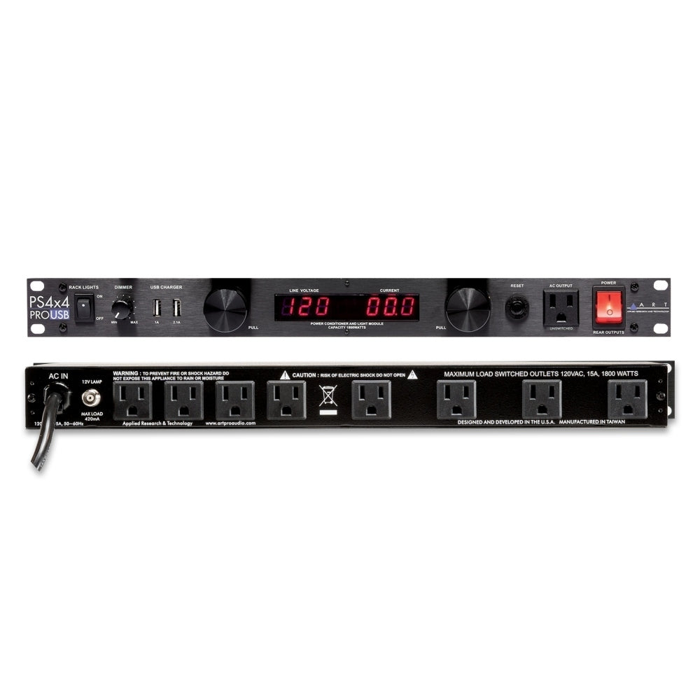 ART PS4x4PROUSB Power Distribution System 1800W 1U Rack Mountable