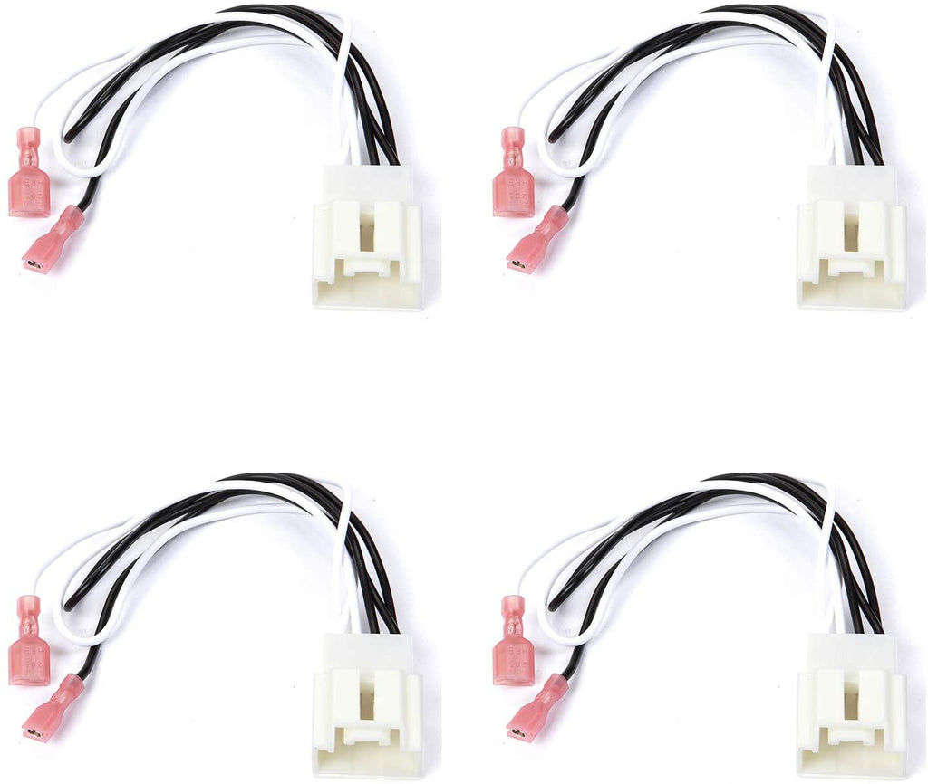 2 Pair AT-725602 Fit 2015-2018 Ford Mustang Factory Speaker to Aftermarket Replacement Connector Harness Kit