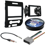 Car Stereo Installation Kit Compatible with Ford F150 2009 – 2012 In-Dash Mounting Kit, Antenna, and Harness for Double Din Radio Receivers