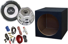 Charger l&#39;image dans la galerie, Absolute Axis AX1000 10&quot; 1000W Power Subwoofer &amp; Sealed Enclosure Box &amp; 4 Gauge Amp Kit