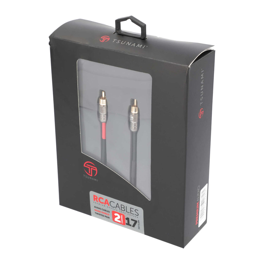 Tsunami TSX-RCA21 2 Channel 17 Ft RCA Cable