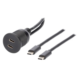 Metra 40-TY11-EXT Dual USB-C Charge And Data Flush Mount - Retail Pack