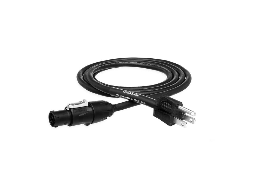 Hosa PRXN-150, Power Cord, Power X to NEMA 5-15P, 18 AWG x 3 OFC, SJOOW Jacket, 15 A - 50 Ft