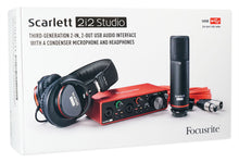 Charger l&#39;image dans la galerie, Focusrite SCARLETT 2I2 STUDIO Gen Audio Interface + Mic+ Headphones + Boom Arm