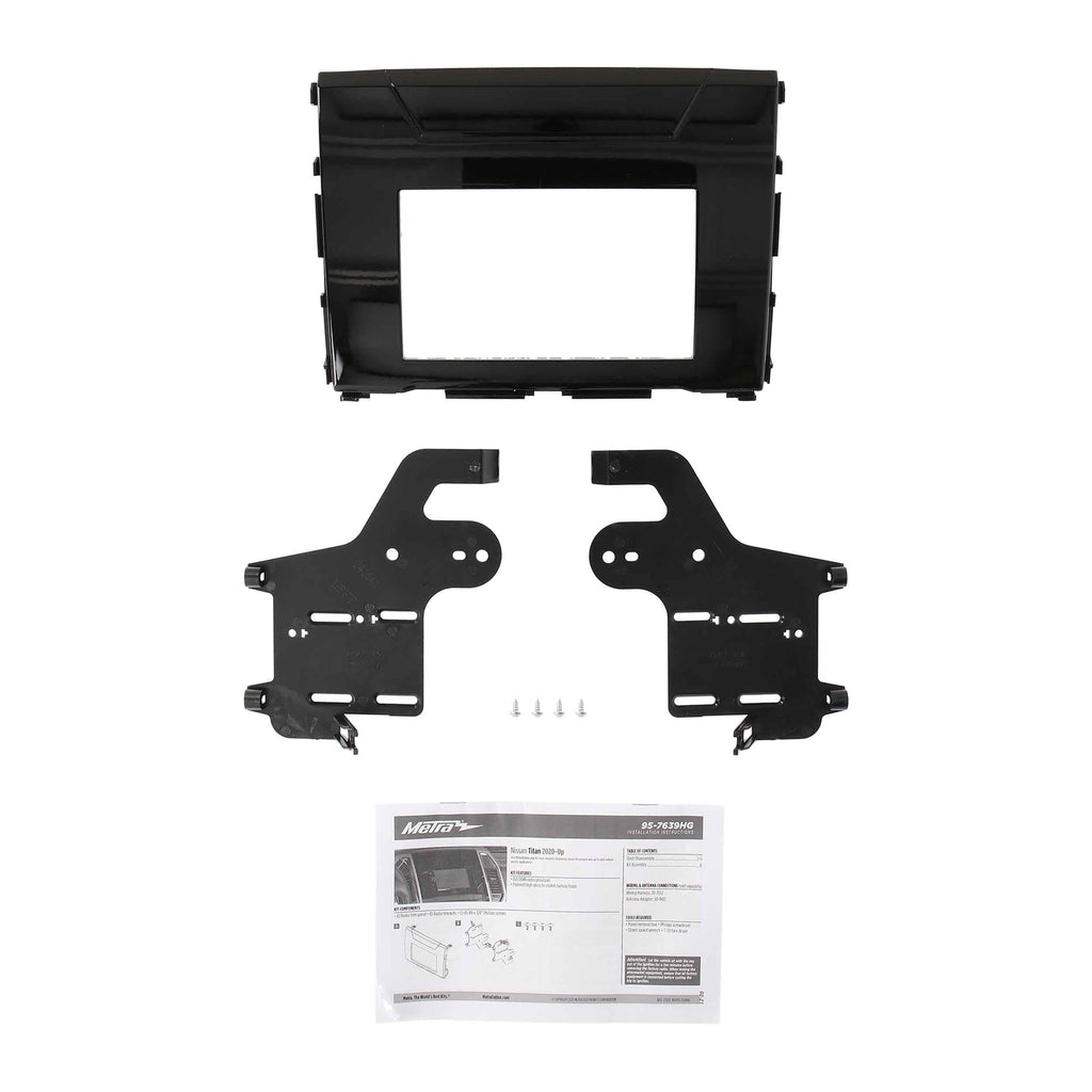 Metra 95-7639HG Single DIN Stereo Dash Kit - Compatible Fits for Nissan Titan 2020-Up