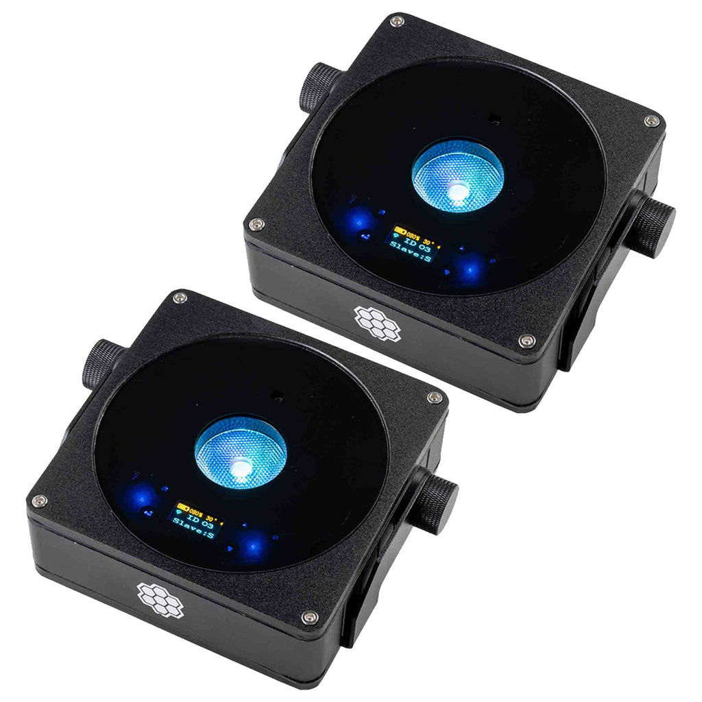 Colorkey CKU-7030, AirPar QUAD Battery-Powered Wireless Uplight DJ Package for Colorful Centerpiece Designs (2 Pack)