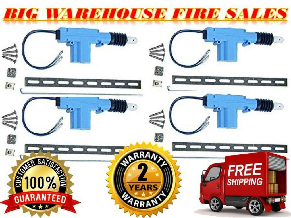 4X Absolute Audio Universal Power Door Lock 2 Wire Actuator Motor Kit BDLA-4