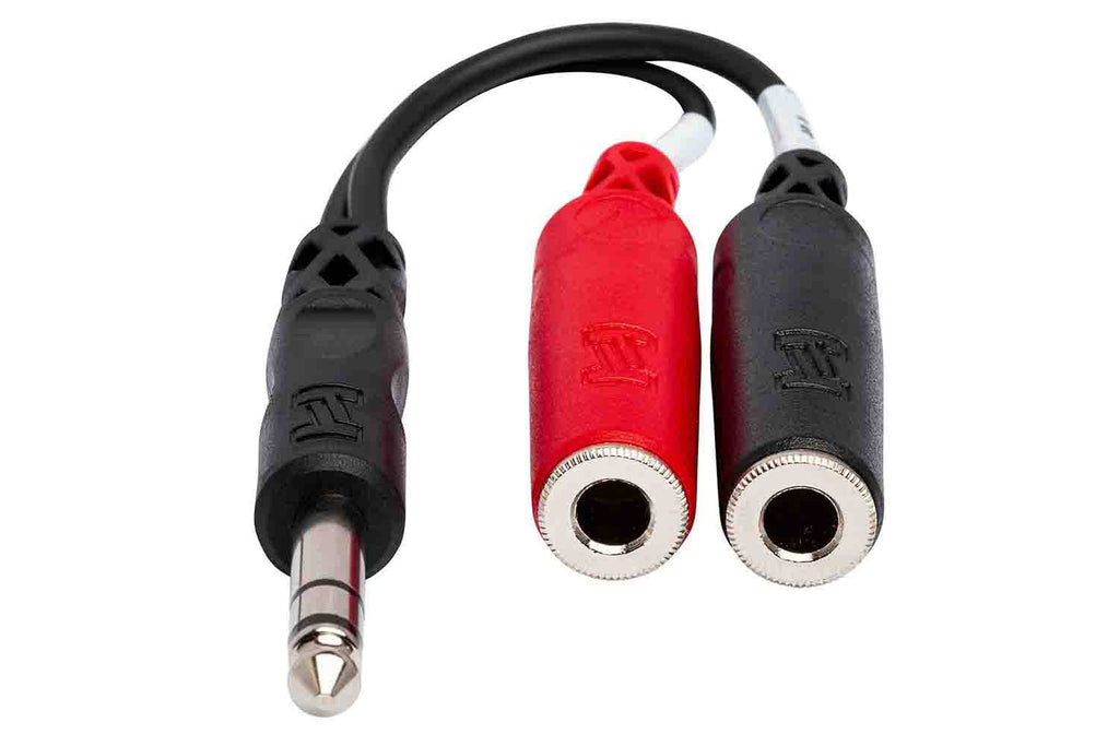 Hosa YPP-117 Stereo Breakout Cable 1/4 in TRS to Dual 1/4 in TSF