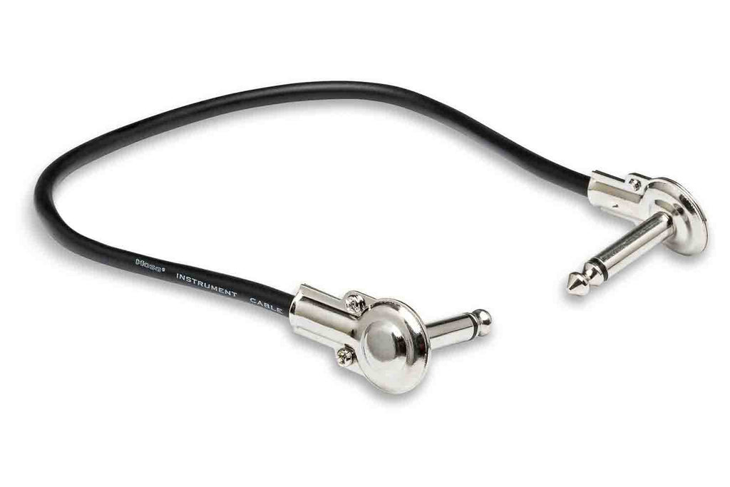 Hosa IRG-101 Guitar Patch Cable, Low-profile Right-angle to Same - 1 Feet