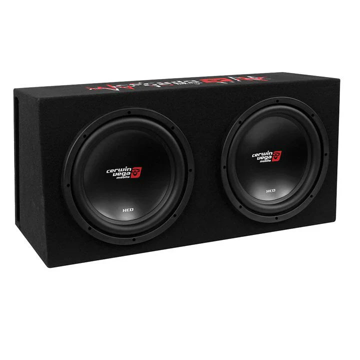 Cerwin Vega BKX212S XED Series Dual 12" Sealed Enclosure & Amplifier Bass Package