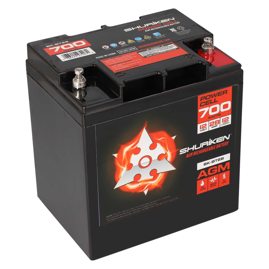 Shuriken SK-BT28 12V High Performance AGM Power Cell Battery for Systems Up To 700 Watts