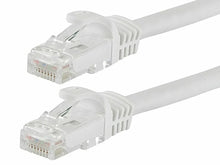 Load image into Gallery viewer, 4 Cat6a Ethernet Network Patch Cable RJ45 23AWG 600Mh Solid Copper Wire 3' White