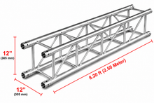 Charger l'image dans la galerie, MR DJ DTSQ820 8.20' x 12" Universal Straight Square Tubing Box Aluminum Lighting Trussing Segment for Pro Lighting