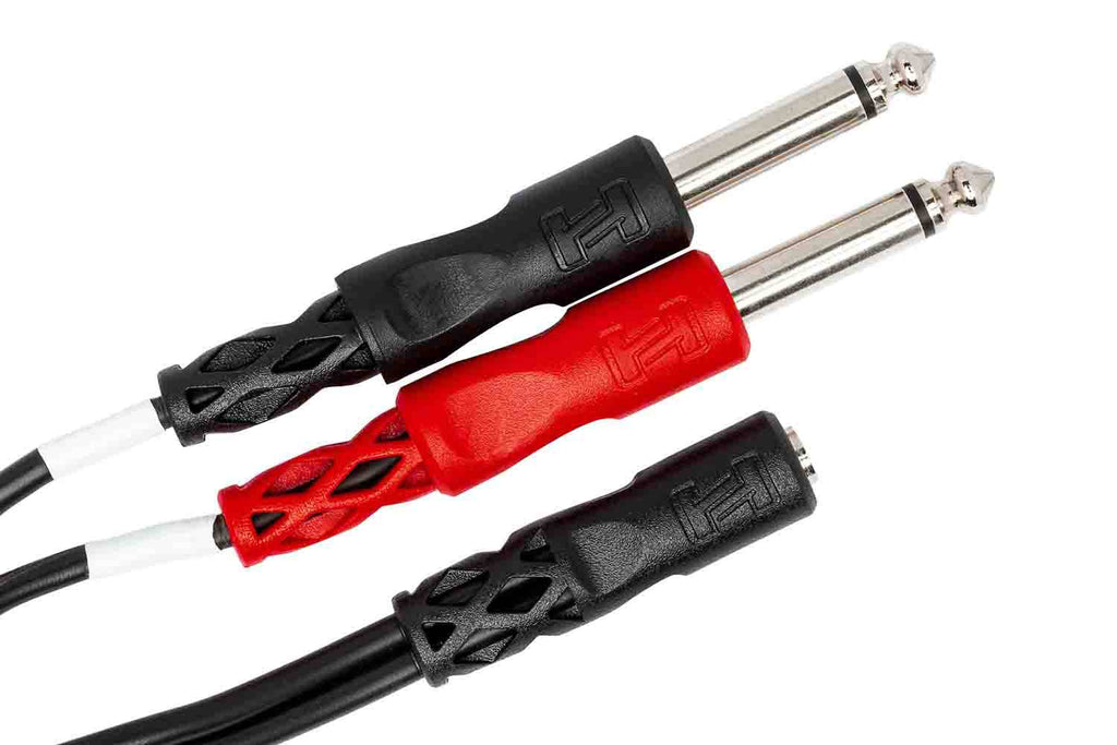 Hosa YMP-434 Stereo Breakout Cable 3.5 mm TRSF to Dual 1/4 in TS