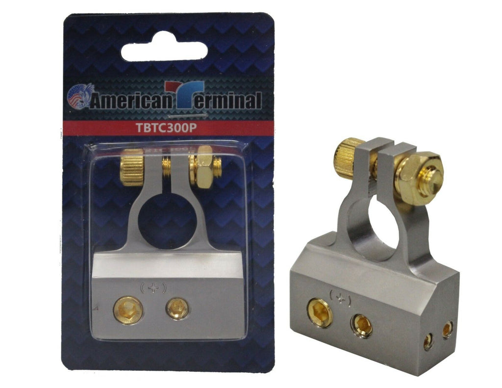 American Terminal 2/ 4 / 8 Gauge AWG Chrome Positive Car Battery Terminal