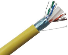 Load image into Gallery viewer, Cat6 Ethernet Cable 23AWG 600Mhz UL Bare Solid Copper Wire UTP 1000' Yellow
