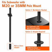 Charger l'image dans la galerie, MR DJ SS50 Adjustable Subwoofer Speaker Pole M20 Threaded &amp; 35mm Mount Dual 35mm/38mm