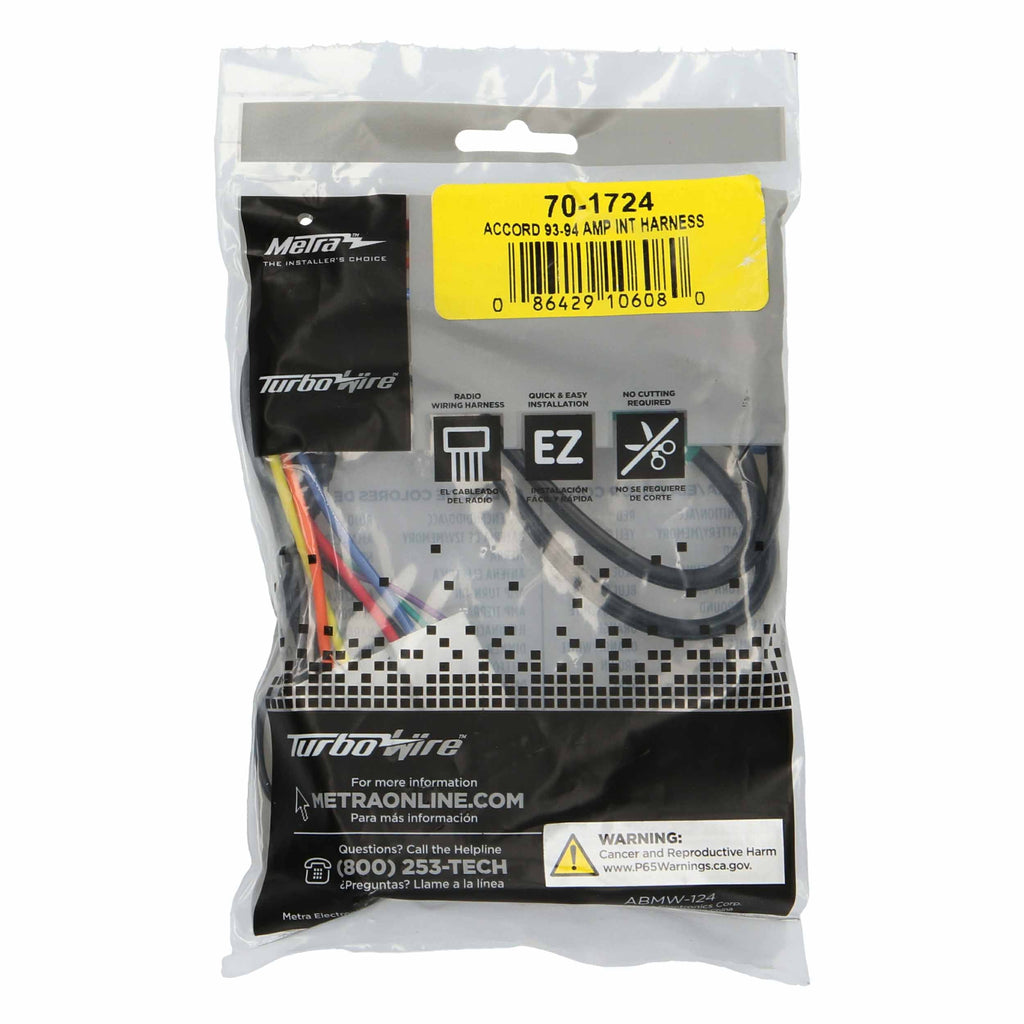 Metra 70-1724 Amp Integration Harness - Compatible Fits for Honda Accord 1993-1993