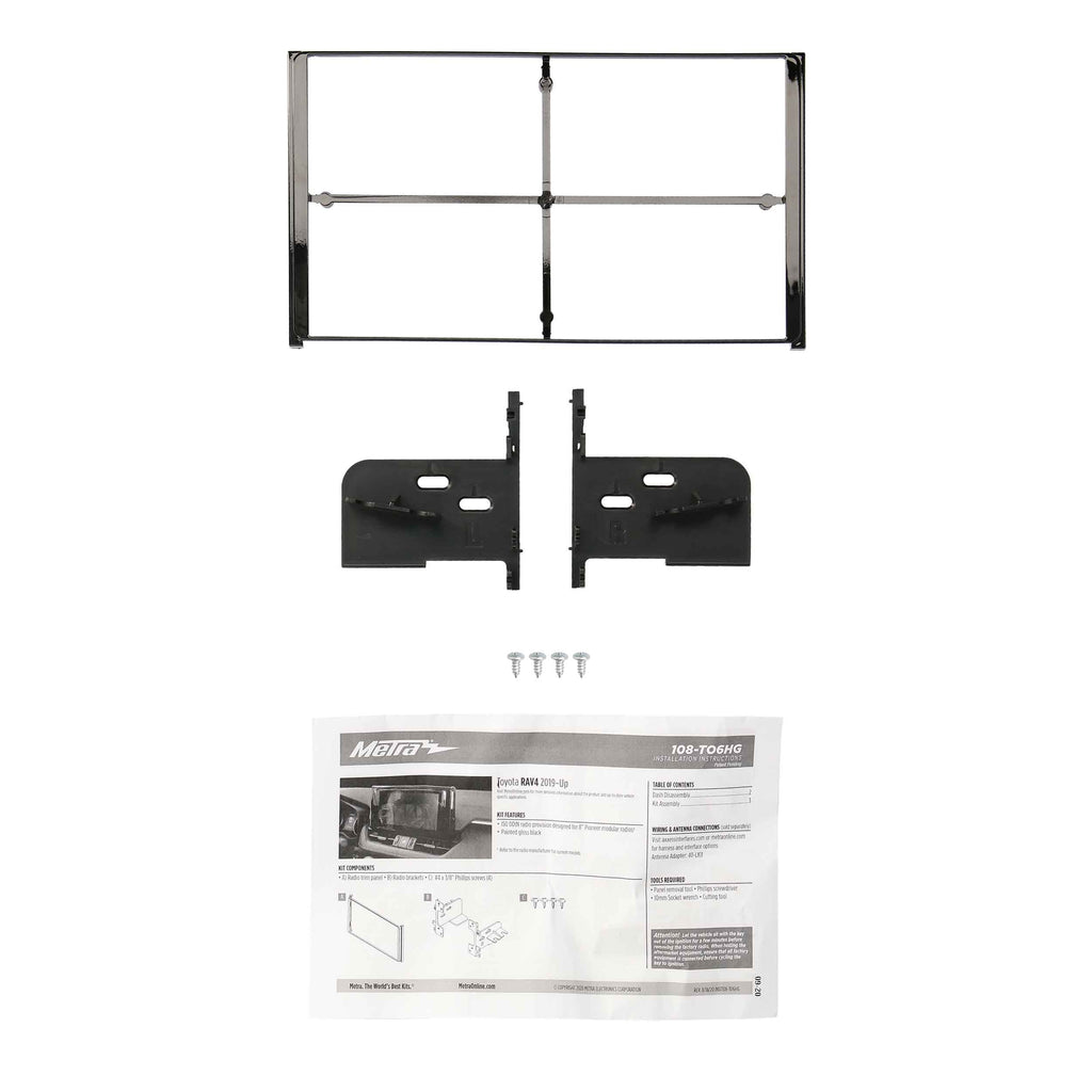 Metra 108-TO6HG Pioneer 8 Inch Radio Installation Kits - Compatible Fits for Toyota RAV4 2019-Up