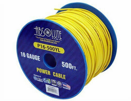 Absolute USA P16-500YL 16 Gauge 500FT Primary Power & Remote Wire – Yellow