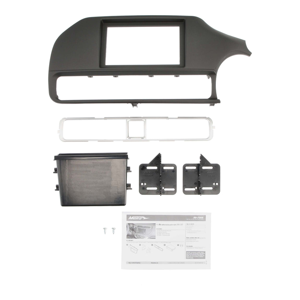Metra 99-7368B Single/Double-DIN Car Stereo Dash Kit - Compatible Fits for Kia Rio 2016-2017 Without Push-to-Start