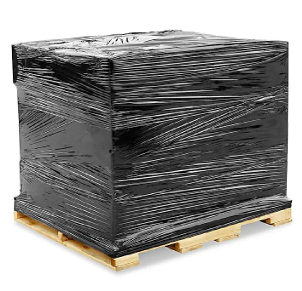 PATRON 18" x 1500' SQ 8 Rolls Pallet Wrap Stretch Film Hand Shrink Wrap 1500 SQ FEET Black