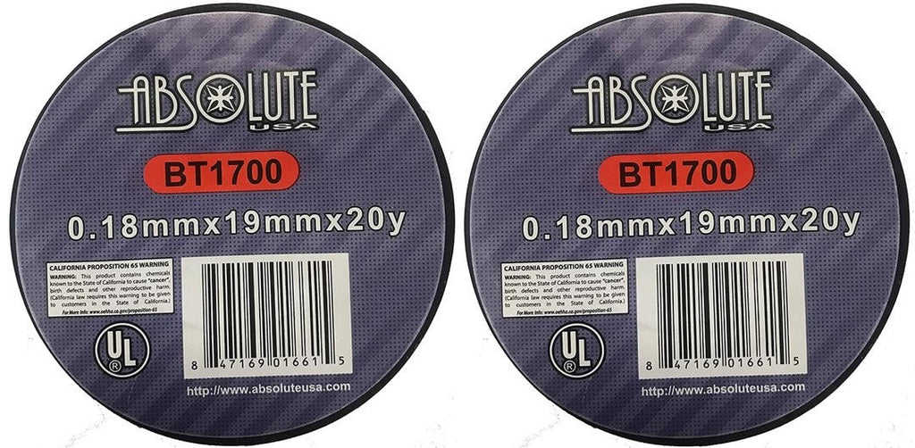 2) Absolute BT1700 3M Qualit General Purpose Vinyl Electrical Tape 3/4" x 60 ft.