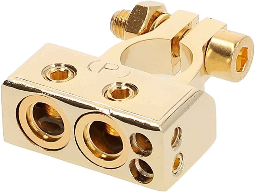 XP Audio XBTG300P 0/2/4/6/8 AWG Gold Single Positive Power Battery Terminal Connectors