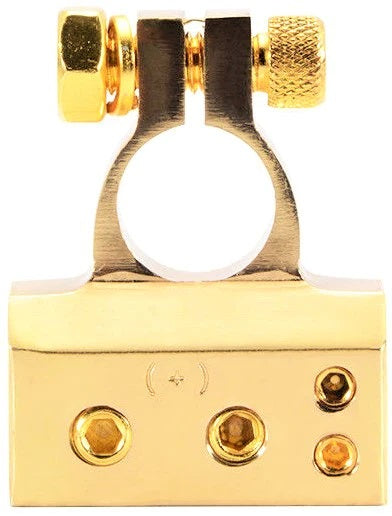 American Terminal ABTG300P 0/2/4/6/8 AWG Gold Single Positive Power Battery Terminal Connectors
