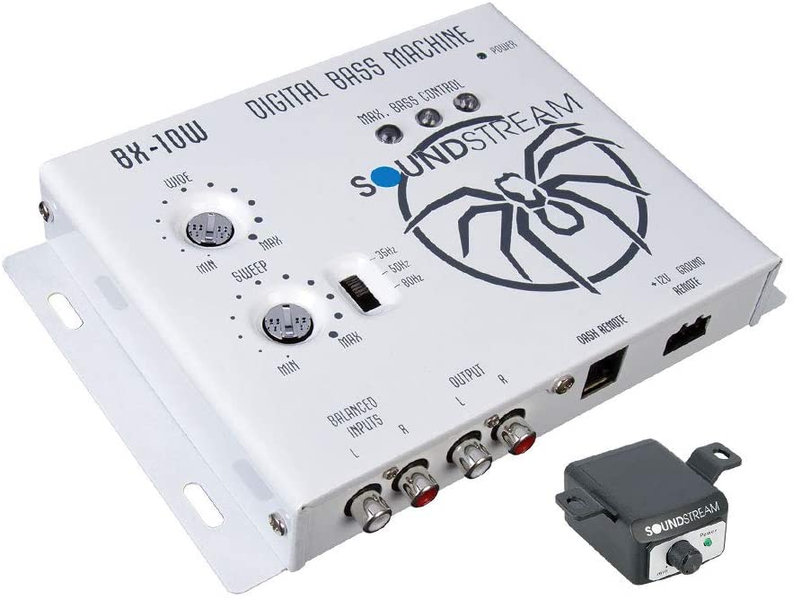 Soundstream BX-10W Digital Bass Reconstruction Processor with Remote (White)+ Free Absolute Electrical Tape+ Phone Holder