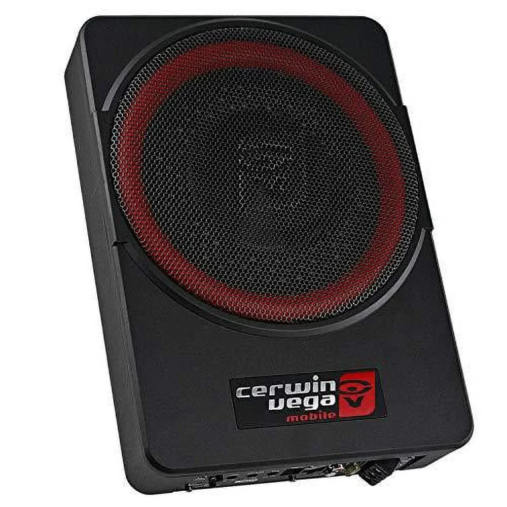 Cerwin Vega VPAS10 Under Seat Subwoofer Enclosure + Absolute KIT4R 4G AMP Kit