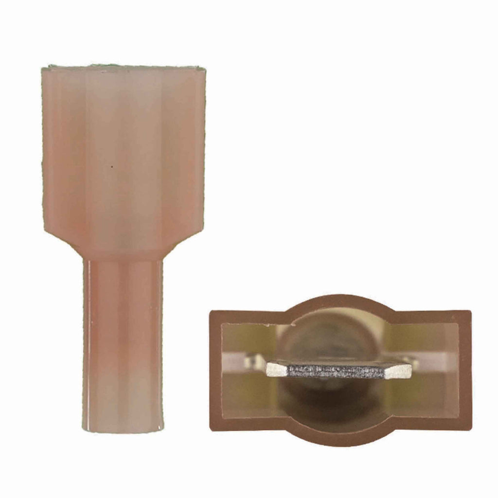 Install Bay 3MRNMD250F 3M™ Red Nylon Male Quick Disconnect 22-18 AWG .250