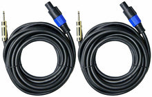Charger l'image dans la galerie, 2 MK Audio MKQSM50 ¼” Male to Speakon Male 50 Ft. True 12 Gauge Wire PA DJ Pro Audio Speaker Cable