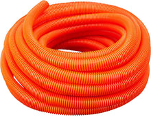 Charger l&#39;image dans la galerie, American Terminal 100 Feet Orange 1/2&quot; Flexible Corrugated Split Tubing Wire Loom