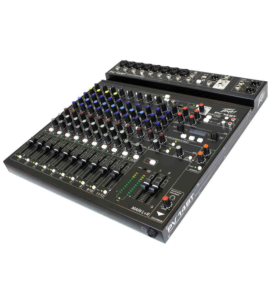 Peavey PV 14 BT Stereo 8-Channel Recording Mixer Bluetooth Connectivity