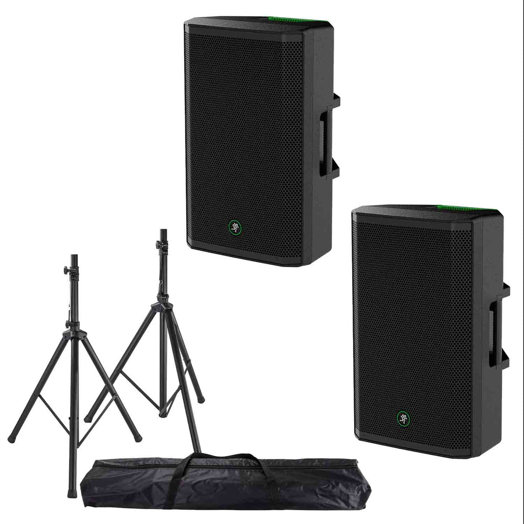 Mackie Thrash 215 Speaker DJ Package with Stands