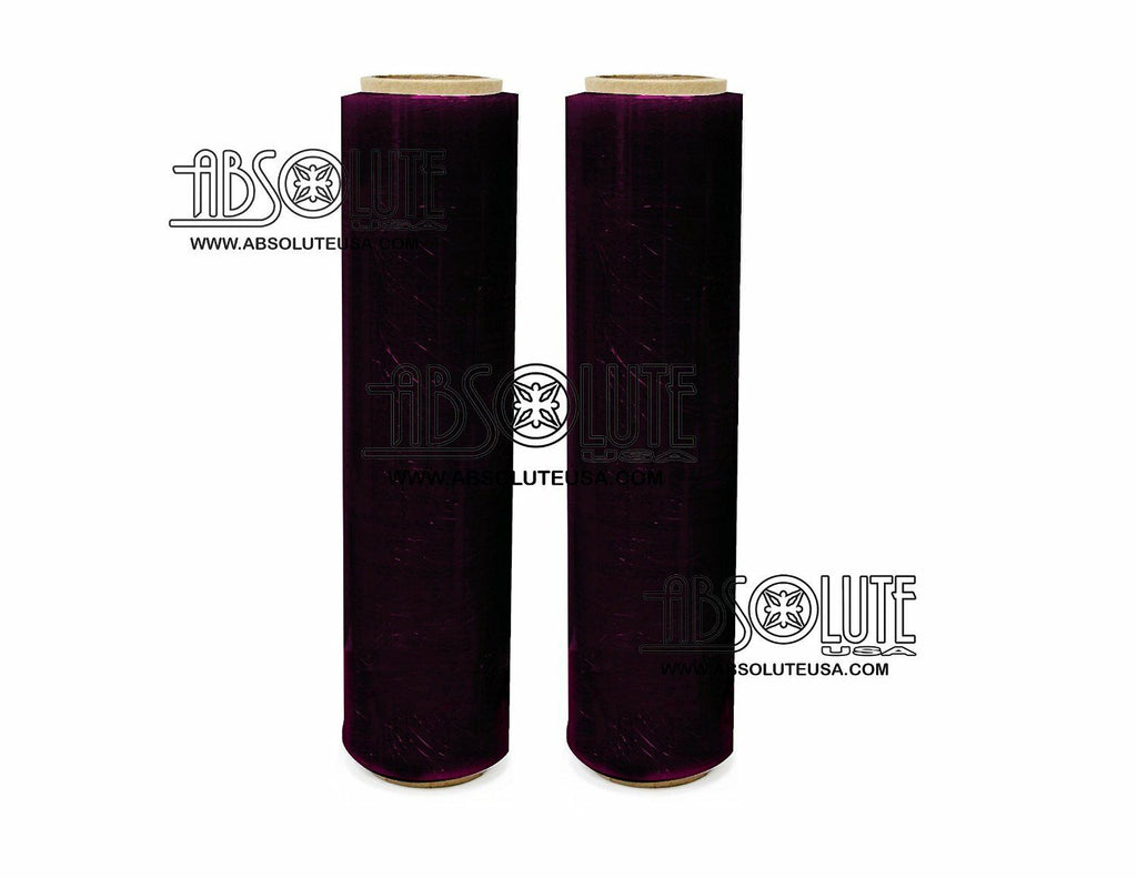 2 (TWO) Rolls Black Hand Stretch Plastic Film Pallet Shrink Wrap