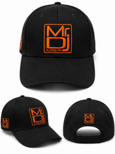 Load image into Gallery viewer, MR DJ Adjustable Black Baseball Cap  100% Cotton Unstructured Low Profile Hat