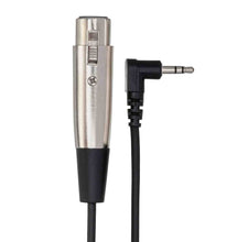 Charger l&#39;image dans la galerie, Hosa XVS-102F, XLR3F to Right Angle 3.5 mm TRS Microphone Cable - 2 Feet