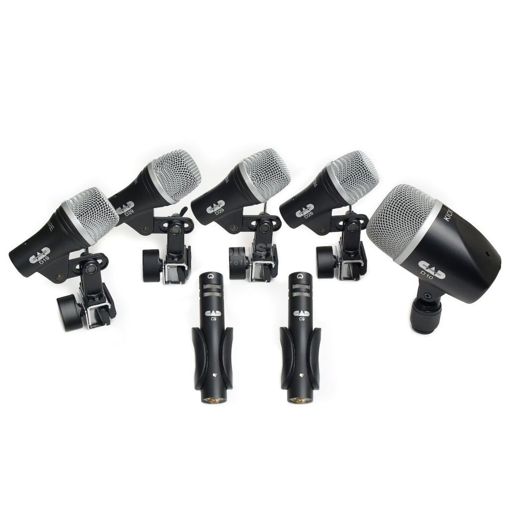 Cad Audio Stage7 Premium 7-Piece Drum Instrument Mic Pack Vinyl Carrying Case