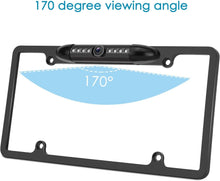 Charger l&#39;image dans la galerie, 12V Car Front or Rearview Reverse View Backup Camera 8 IR Night Vision US License Plate Frame Black