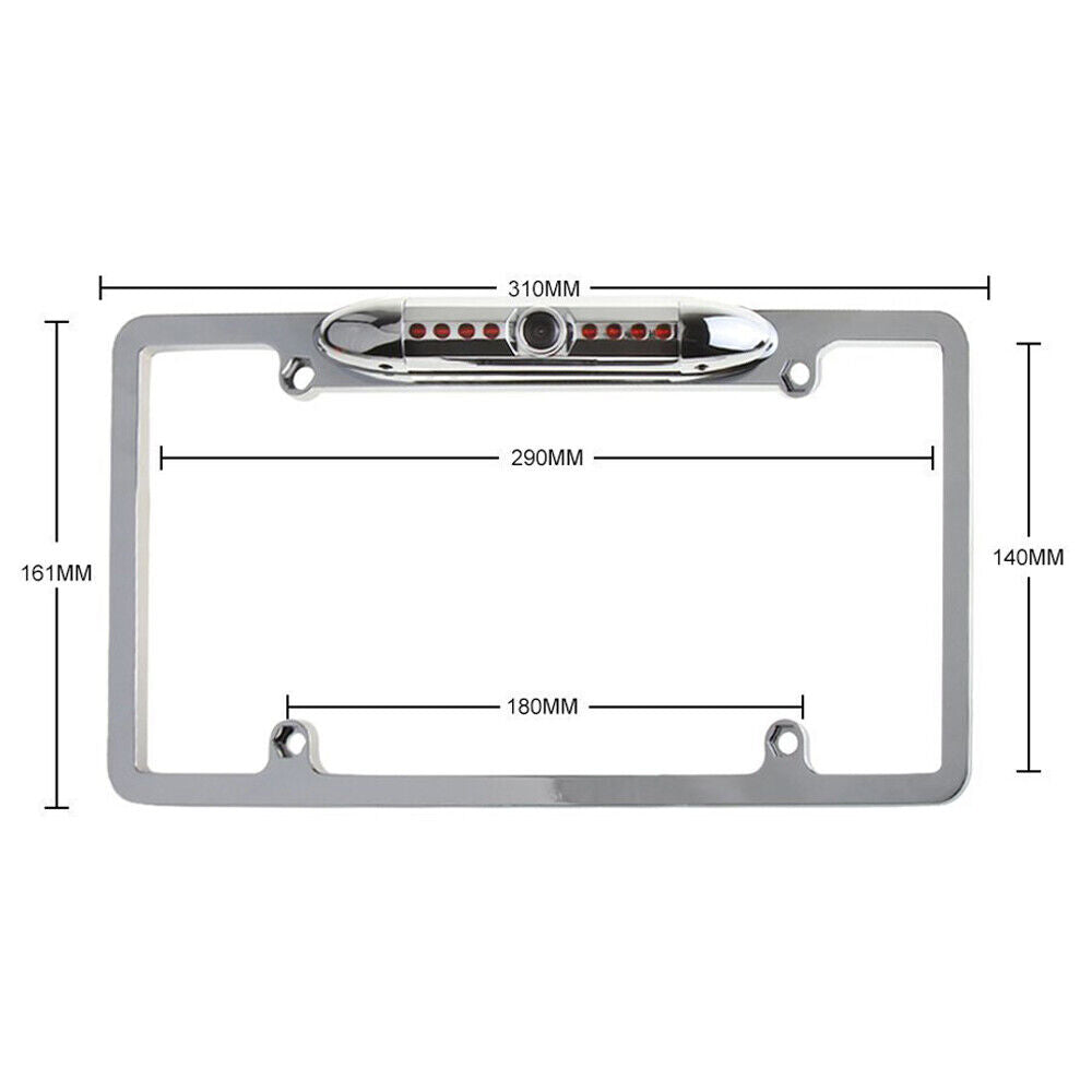 US Car License Plate Frame Backup Rear View Camera Night Vision Parking 8IR CMOS