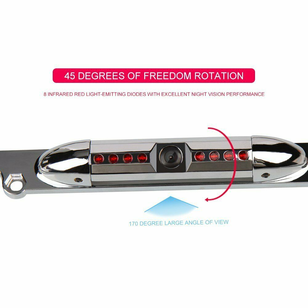 Absolute CAM1500S Universal Silver Chrome License Plate Frame Rearview Reverse Camera