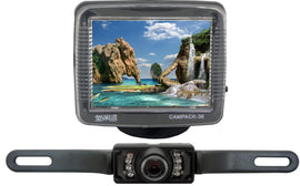 Absolute CAMPACK36 3.5 Inches Slim TFT LCD Universal Mount Monitor with License Plate Mount Rearview Night Vision Backup Camera