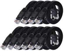 Load image into Gallery viewer, 10 American Terminal EPC3BL 3&#39; Cat6 patch cable&lt;br/&gt;Cat6a Ethernet network patch cable RJ45 23AWG 600M solid copper wire 3&#39; black