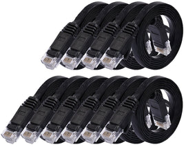 10 American Terminal EPC3BL 3' Cat6 patch cable<br/>Cat6a Ethernet network patch cable RJ45 23AWG 600M solid copper wire 3' black