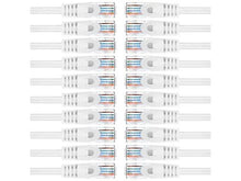 Load image into Gallery viewer, 20 Cat6a Ethernet Network Patch Cable RJ45 23AWG 600M Solid Copper Wire 3' White