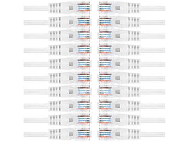 20 American Terminal EPC3WH 3' Cat6 patch cable<br/>Cat6a Ethernet network patch cable RJ45 23AWG 600M solid copper wire 3' White