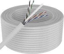Load image into Gallery viewer, Patron Cat6 Ethernet Cable 23AWG 600Mhz UL Bare Solid Copper Wire UTP 250' White