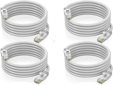 Load image into Gallery viewer, 4 American Terminal EPC3WH 3&#39; Cat6 patch cable&lt;br/&gt;Cat6a Ethernet network patch cable RJ45 23AWG 600M solid copper wire 3&#39; White